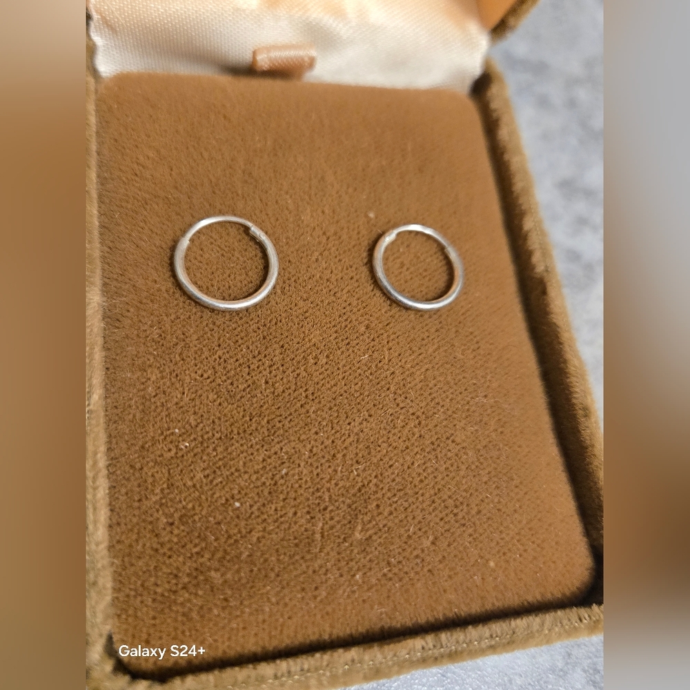 Elegant Sterling Silver  925 Hoop Earrings For Child